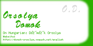 orsolya domok business card